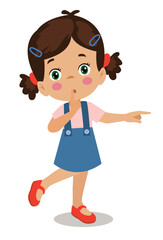 cute beautiful girl in red shoes