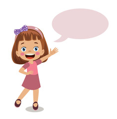 cute boy with speech bubble