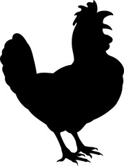 Chicken Rooster Farm Animal Silhouette