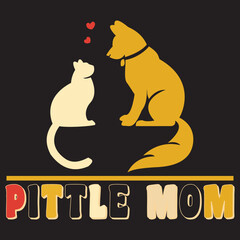 Rittle Mom vector Dog T-Shirt