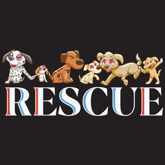 Rescue Vector Dog T-Shirt