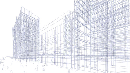 Fototapeta na wymiar sketch of building
