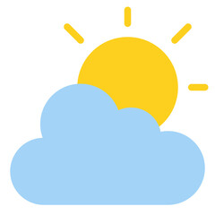 sun weather forecast nature icon