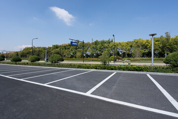 parking lot in city
