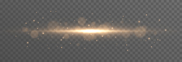 Vector magic light on isolated transparent background. Light png. Dust particles, magical glow png. Christmas light. © Vitaliy