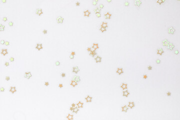 sparkles stars on white background with text place - Image