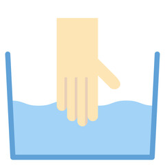hand laundry wash cloth cleaning icon