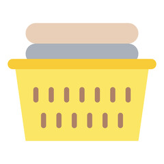 laundry basket wash cloth cleaning icon