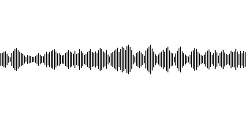 seamless sound waveform pattern for radio podcasts, music player, video editor, voise message in social media chats, voice assistant, recorder. vector illustration
