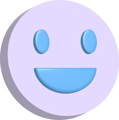 laugh emoji 3D icon, social media decoration and element