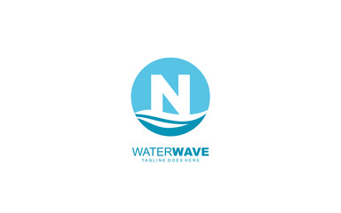 N logo trendy for company identity. letter template vector illustration for your brand.