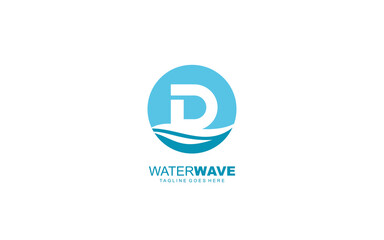 Obraz premium D logo trendy for company identity. letter template vector illustration for your brand.