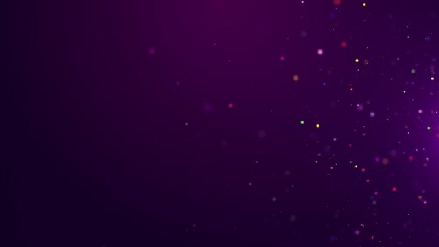 4K Defocused Highly Detailed Abstract Particles Purple Colored Seamless Loop Background