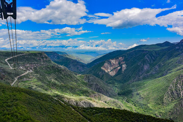The Wings of Tatev cable car, which stretches from Khalidzor to the Tatev monastery, is listed in the Guinness Book of records as the world's longest non-stop two-track cable car. May 5, 2019.