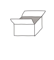シンプルなダンボール箱