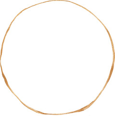 Luxury golden round frame isolated. Decoration element for your design.