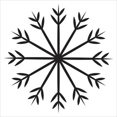 Obraz premium Snow christmas icon, symbol, element, and logo illustration 