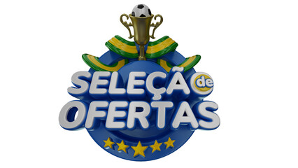 Selo 3d isolado para copa do mundo brasil © Talita