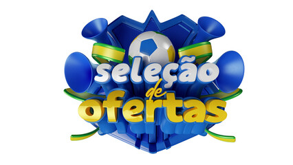 Selo 3d isolado para copa do mundo brasil © Talita