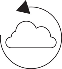 Einfache Vektorgrafik eines Cloud Backups