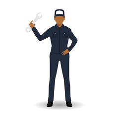 Cartoon human design, Technician cartoon on isolated background, Vector illustration.