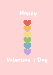 LGTB Valentine's day Cards in Minimalism