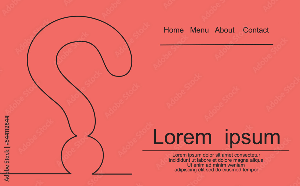 Aufkleber single continuous line art question mark icon. online ask test query concept silhouette symbol desig