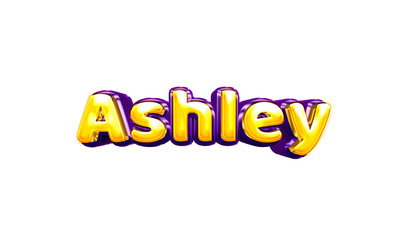 #N/A girls name sticker colorful party balloon birthday helium air shiny yellow purple cutout