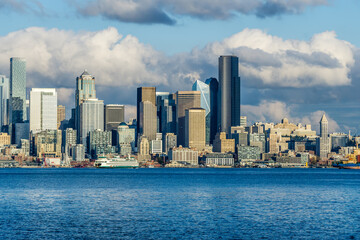 Seattle Architecture Skyline And Ferry 6