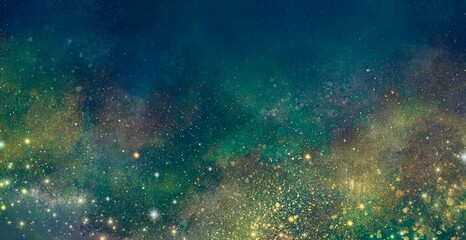 Fototapeta premium 深海のようなイメージの背景 アブストラクト 宝石 キラキラ