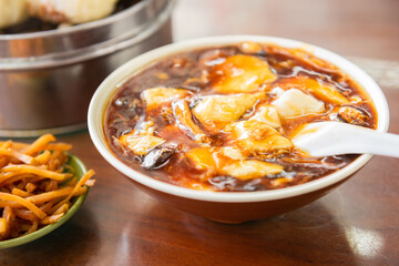 Traditional breakfast in northern China, bean curd 