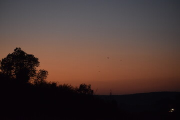 sunset in the mountains