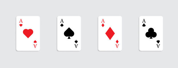 Poker card icon. Casino card game symbol. Gambling game. Vector sign.