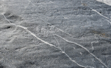 Close-up of smooth surface of granite rock in the archipelago