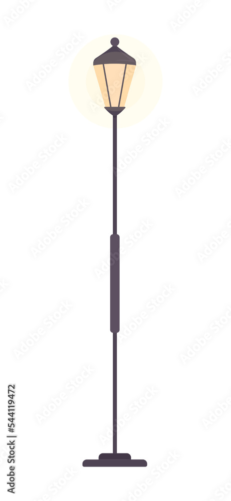 Aufkleber streetlight semi flat color vector object. editable element. full sized item on white. christmas fes