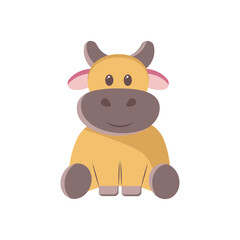 cute cow cartoon style