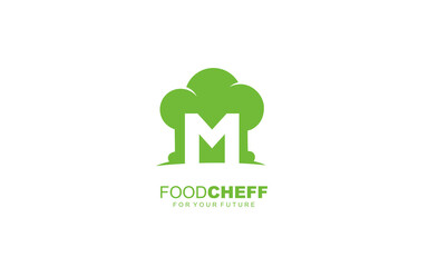 M logo COOKING for branding company. RESTAURANT template vector illustration for your brand.