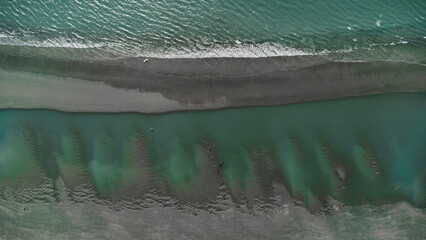 Aerial view of longest sea beach Cox's bazar