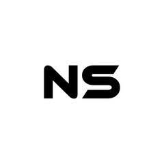 NS letter logo design with white background in illustrator, vector logo modern alphabet font overlap style. calligraphy designs for logo, Poster, Invitation, etc.