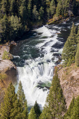 Fototapeta na wymiar Mesa falls on Henrys Fork river. Idaho. USA