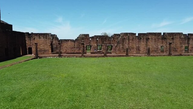 low flight in the jesuit ruins of paraguay