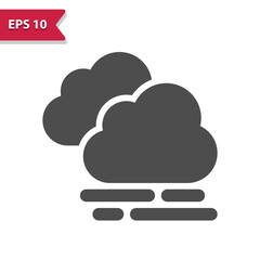 Foggy Weather Icon. Fog, Cloud, Clouds