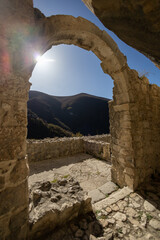 Hermitage of Santo Spirito in Majella in the Orfento valley. Majella national park. Abruzzo, Italy