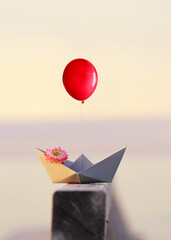 Boot mit Ballon