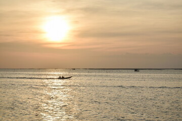 Fototapeta premium landscape of sea in sunset in Thailand 