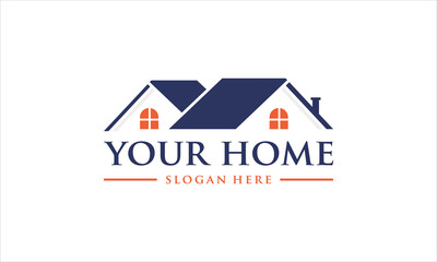 Real estate logo design simple vector image