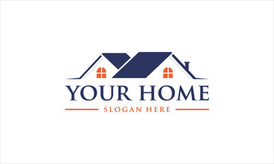 Real estate logo design simple vector image