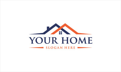 Real estate logo design simple vector image