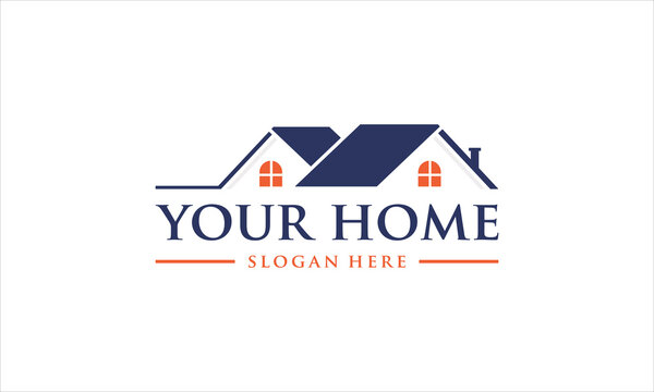 Real estate logo design simple vector image