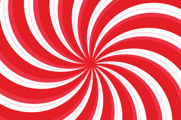 Flat Candy Cane Swirl Background